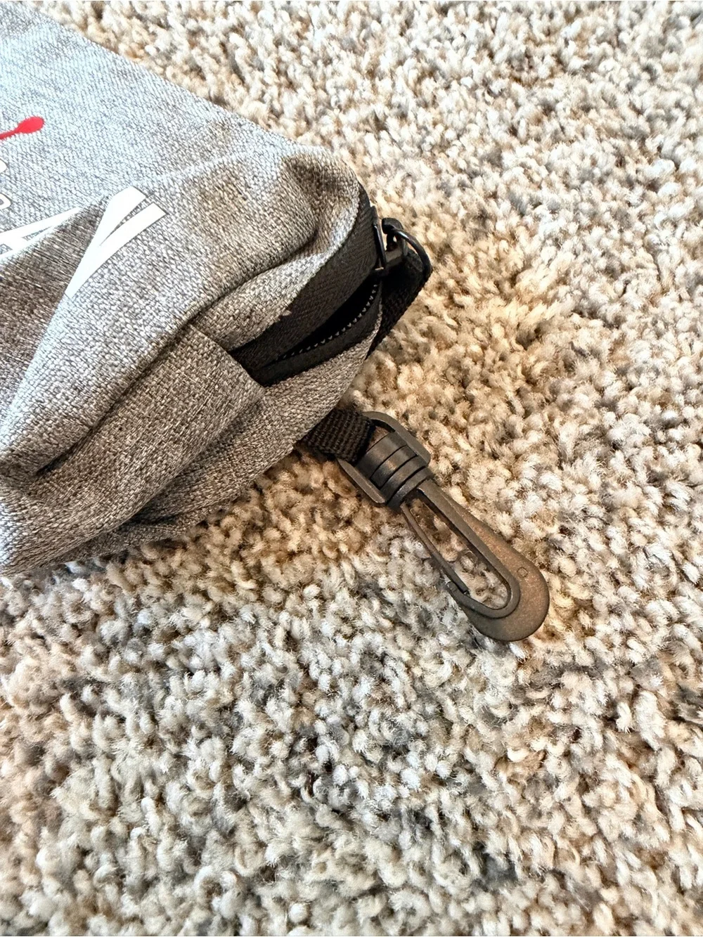 Jordan Gray Clip Pouch with Red Jumpman